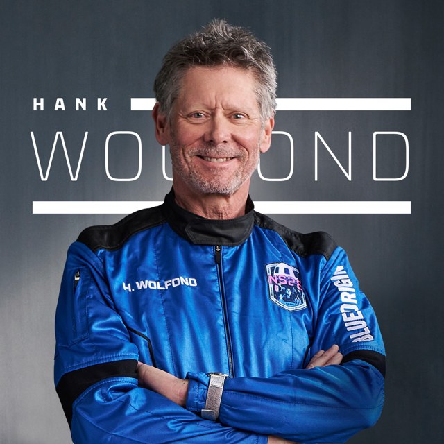 Official Blue Origin spaceflight portrait of Henry “Hank” Wolfond
